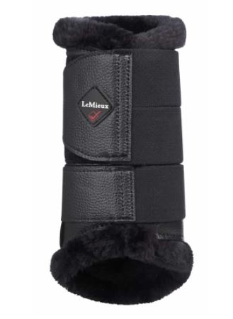 LeMieux Fleece Brushing Boots Black/Black - Country Ways