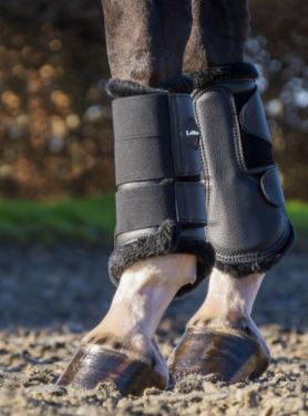 LeMieux Fleece Brushing Boots Black/Black - Country Ways