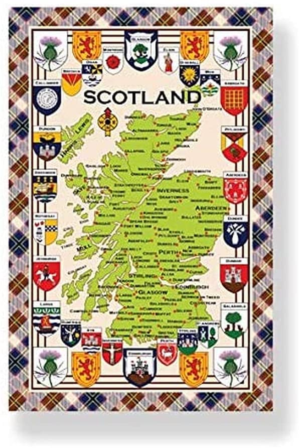 Map of Scotland Tea Towel - Country Ways