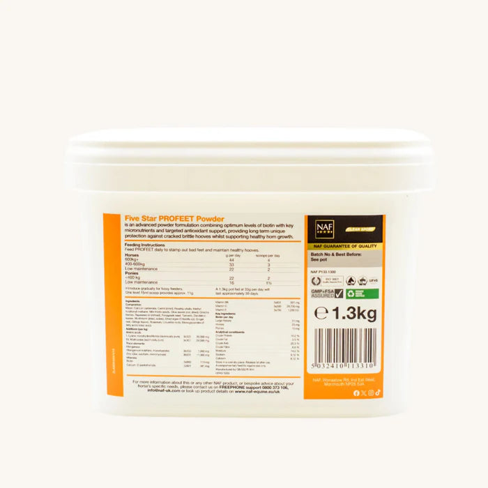 NAF Five Star ProFeet Powder