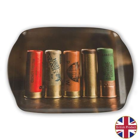 Old Shotgun Cartridges Medium Melamine Serving Tray by Charles Sainsbury - Plaice - Country Ways