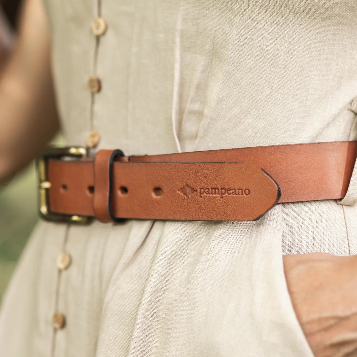Pampeano Plain Leather Belt Abuelo - Country Ways