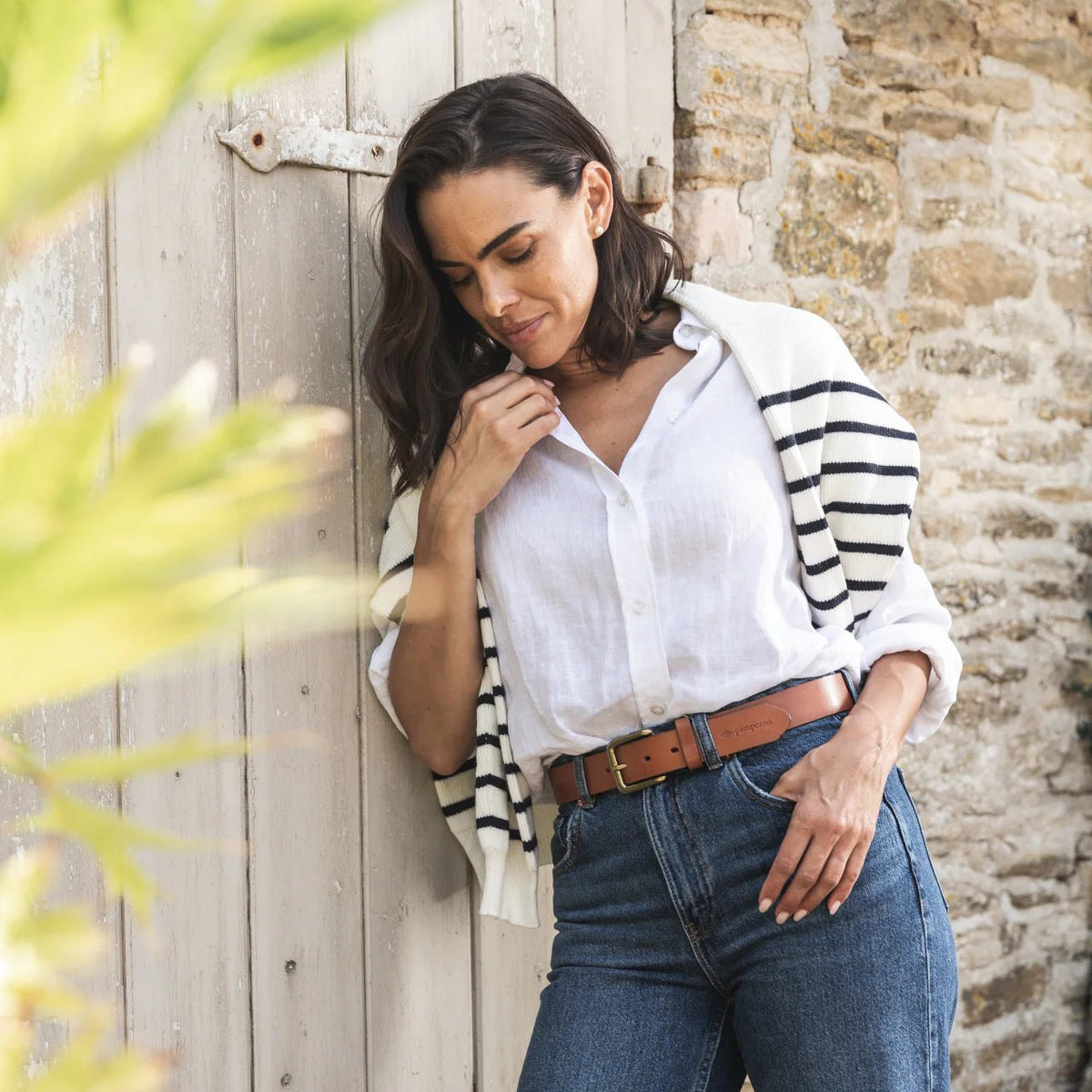 Pampeano Plain Leather Belt Abuelo - Country Ways