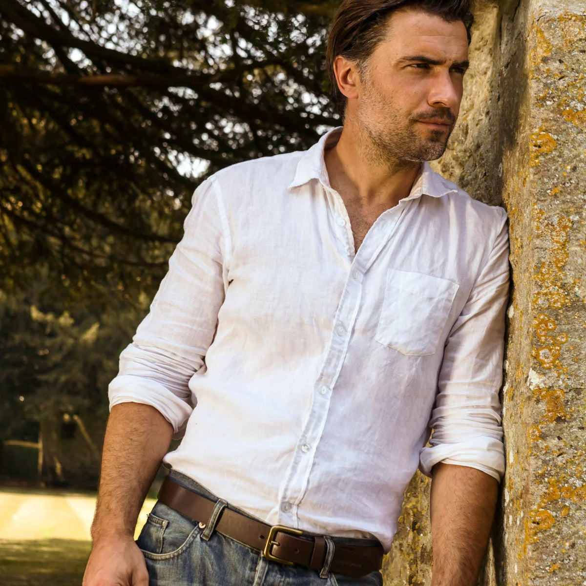 Pampeano Plain Leather Belt Papa - Country Ways