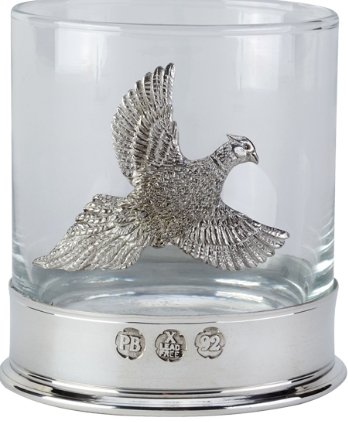 Pewter Whisky Glass Pheasant - Country Ways