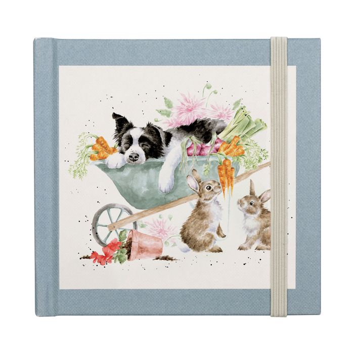 Wrendale 'Sleeping on the Job' Border Collie and Rabbit Password Book