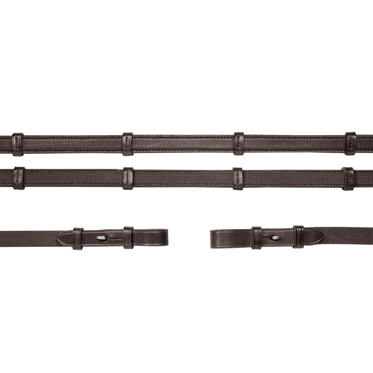 Schockemohle Sports Leather Continental Reins w/ Inside Grip