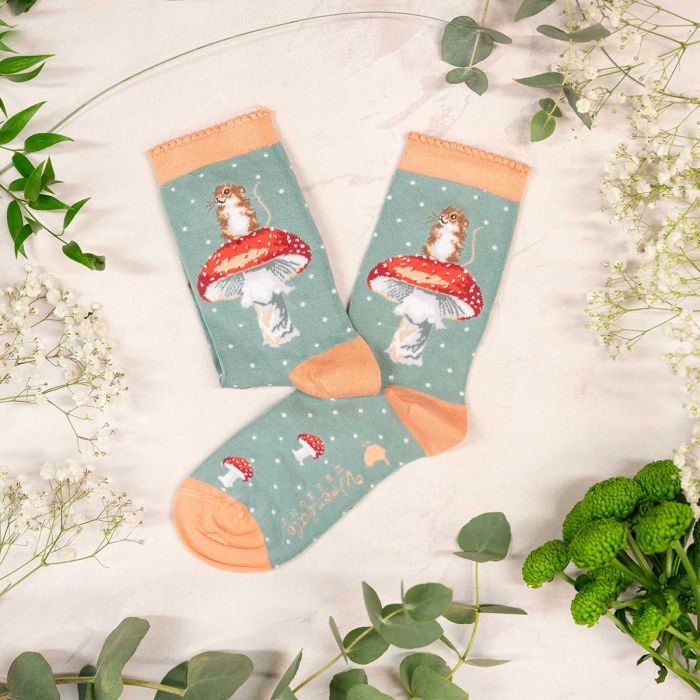 Wrendale 'He's A Fungi' Women's Super Soft Bamboo Socks