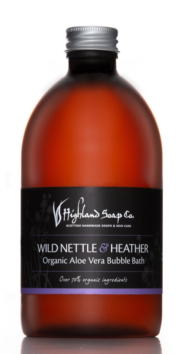 The Highland Soap Co. Wild Nettle & Heather Organic Aloe Vera Bubble Bath - Country Ways