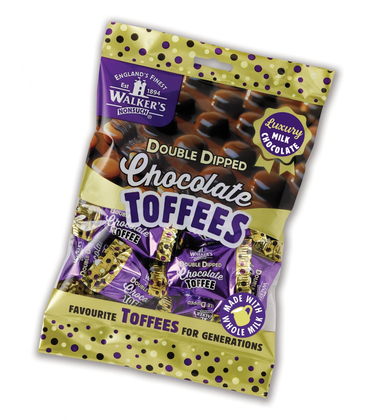 Walker's Toffee Double Dipped Chocolate Toffees - Country Ways