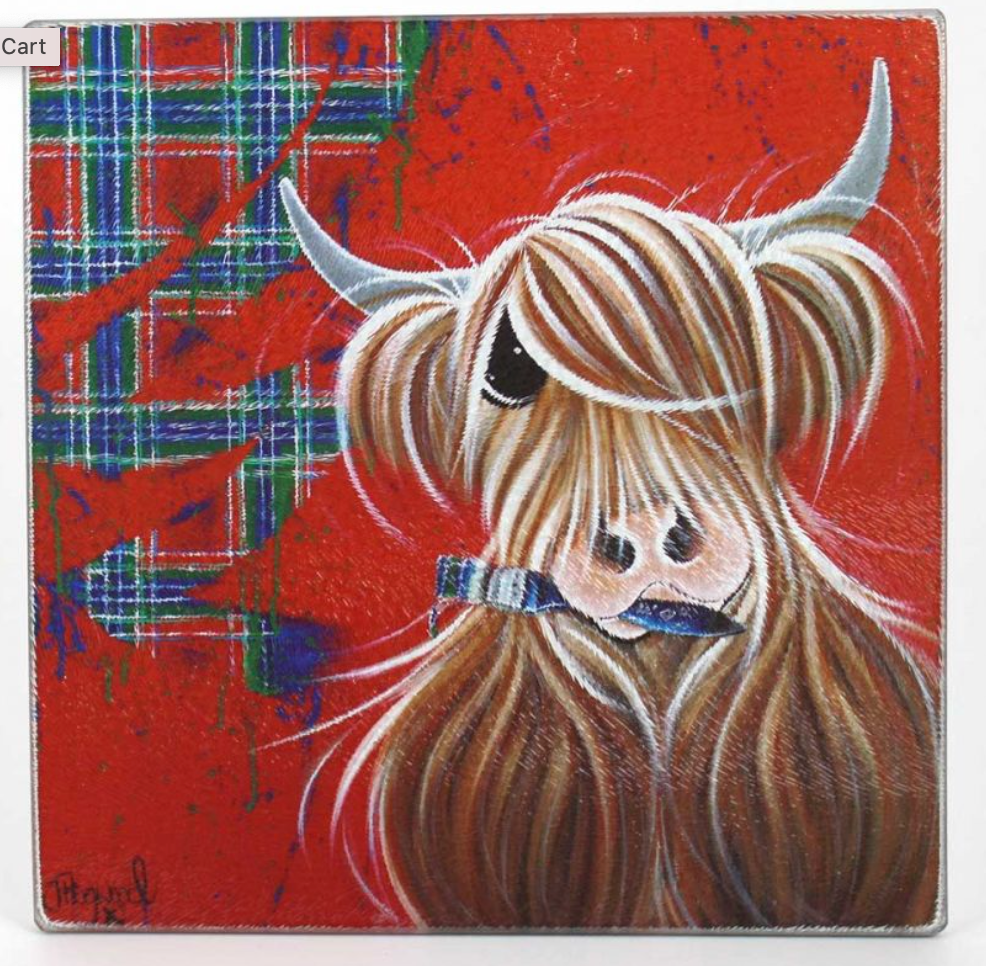 The McMoos Mini Glass Chopping Board