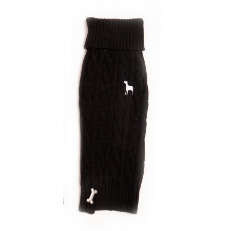 Pet London Cable Knit Black | Country Ways