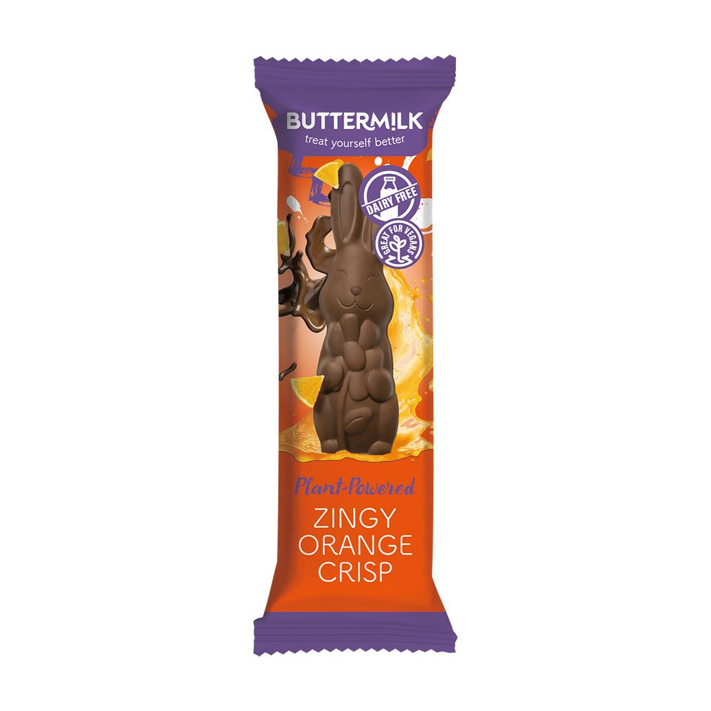 Buttermilk Plant Powered Zingy Orange Crisp Bunny Bar 35g Country Ways