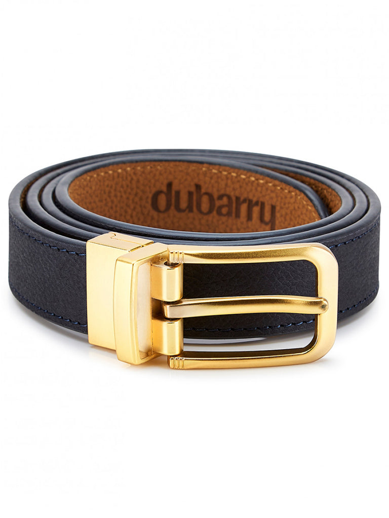 Dubarry Foynes Leather Belt Navy/Tan | Country Ways
