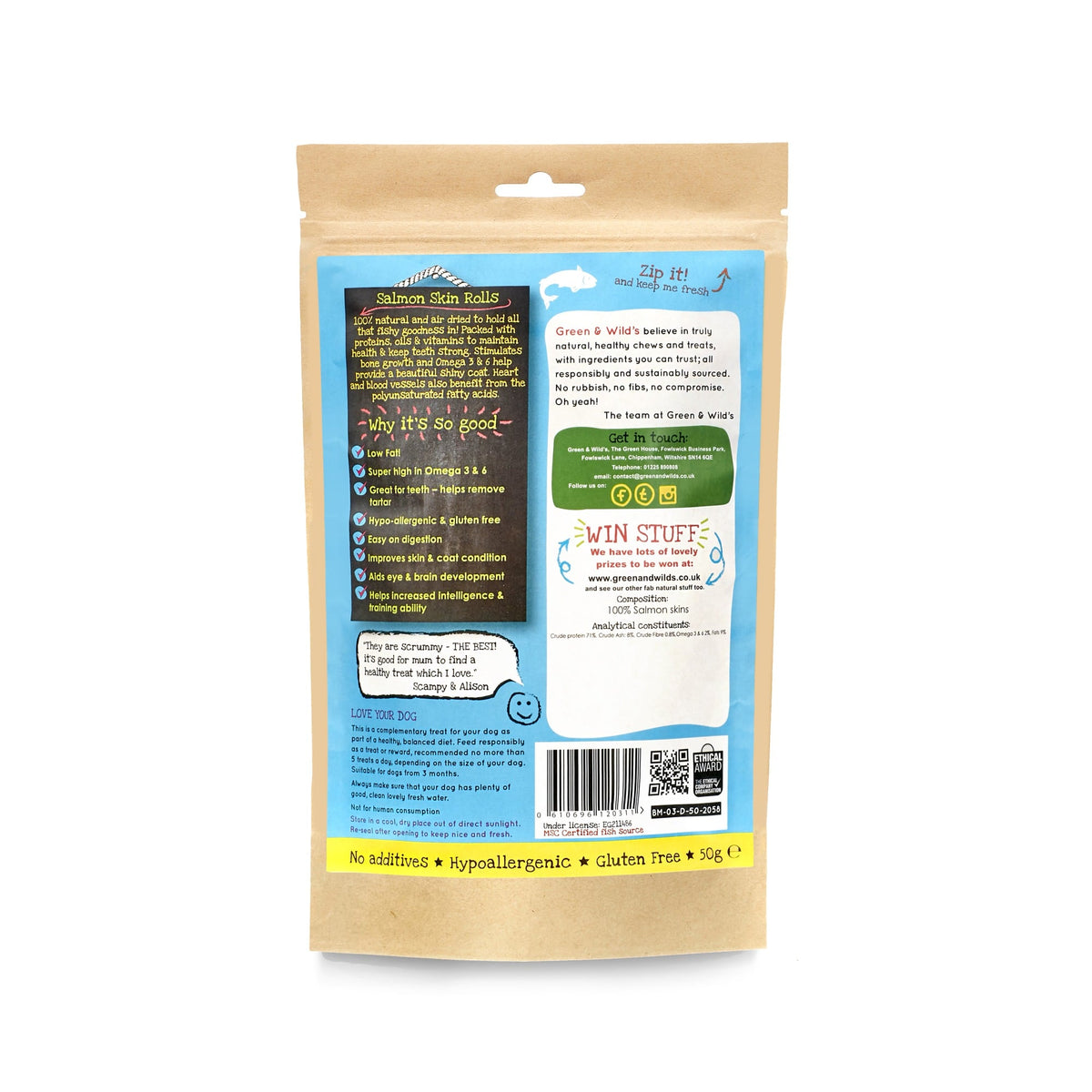 Green & Wild's Salmon Skin Rolls