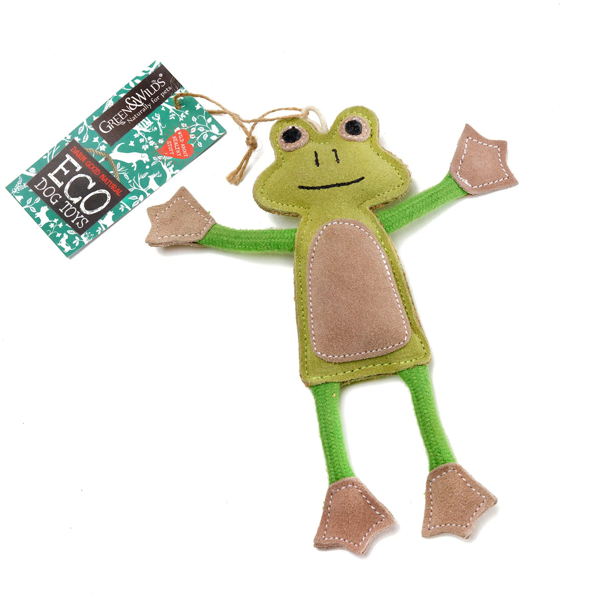Green & Wild's Francois Le Frog ECO Dog Toy