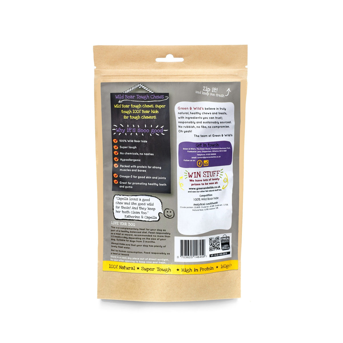 Green & Wild's Wild Boar Tough Chews