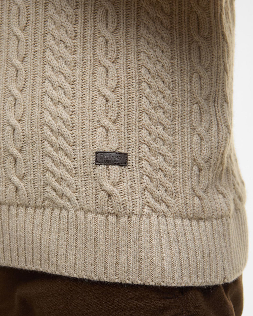 Barbour Men's Lowfen Cable Crew Neck Jumper AW25