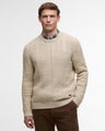 Barbour Men's Lowfen Cable Crew Neck Jumper AW25
