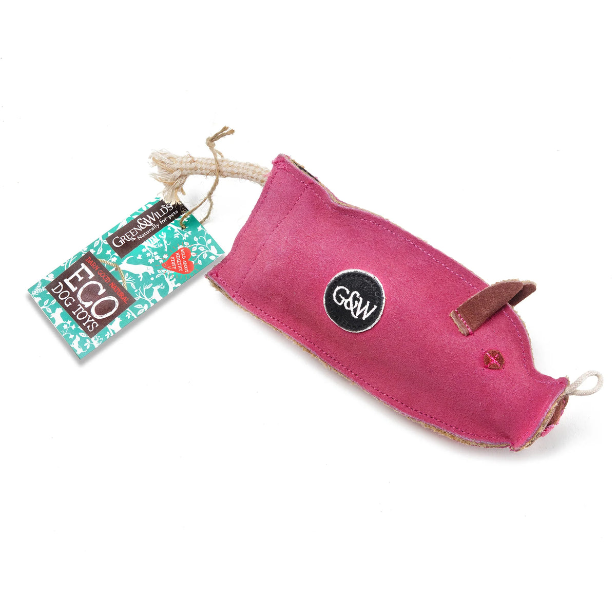 Green & Wild's Peggy The Pig ECO Dog Toy