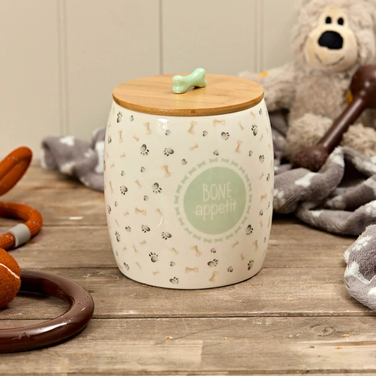 Langs 'Bone Appetit' Treat Sealed Jar with Bamboo Lid