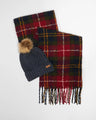 Barbour Saltburn Beanie & Tartan Scarf Gift Set