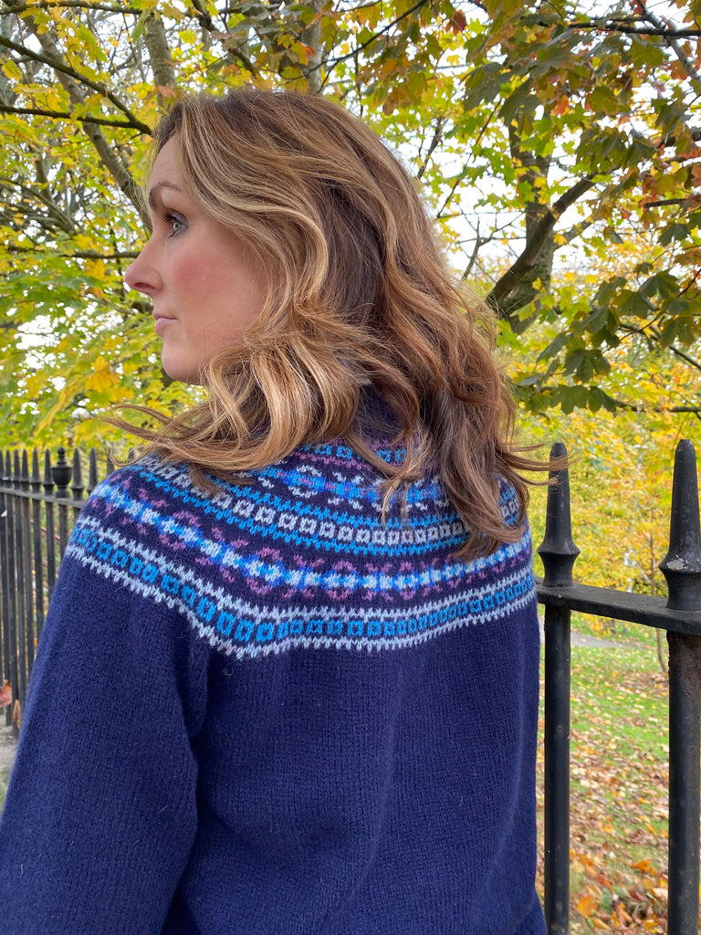 Harley of Scotland Women's Fairisle Yoke Sweater AW25