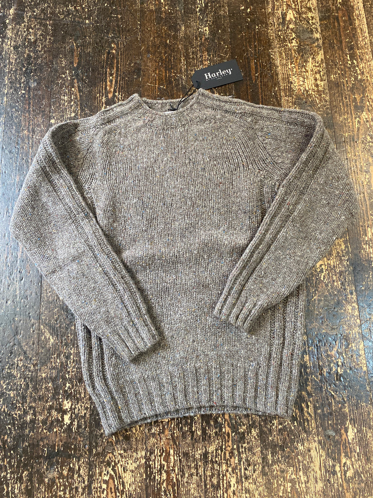 Harley of Scotland Men's Chunky Crew Neck Sweater AW25