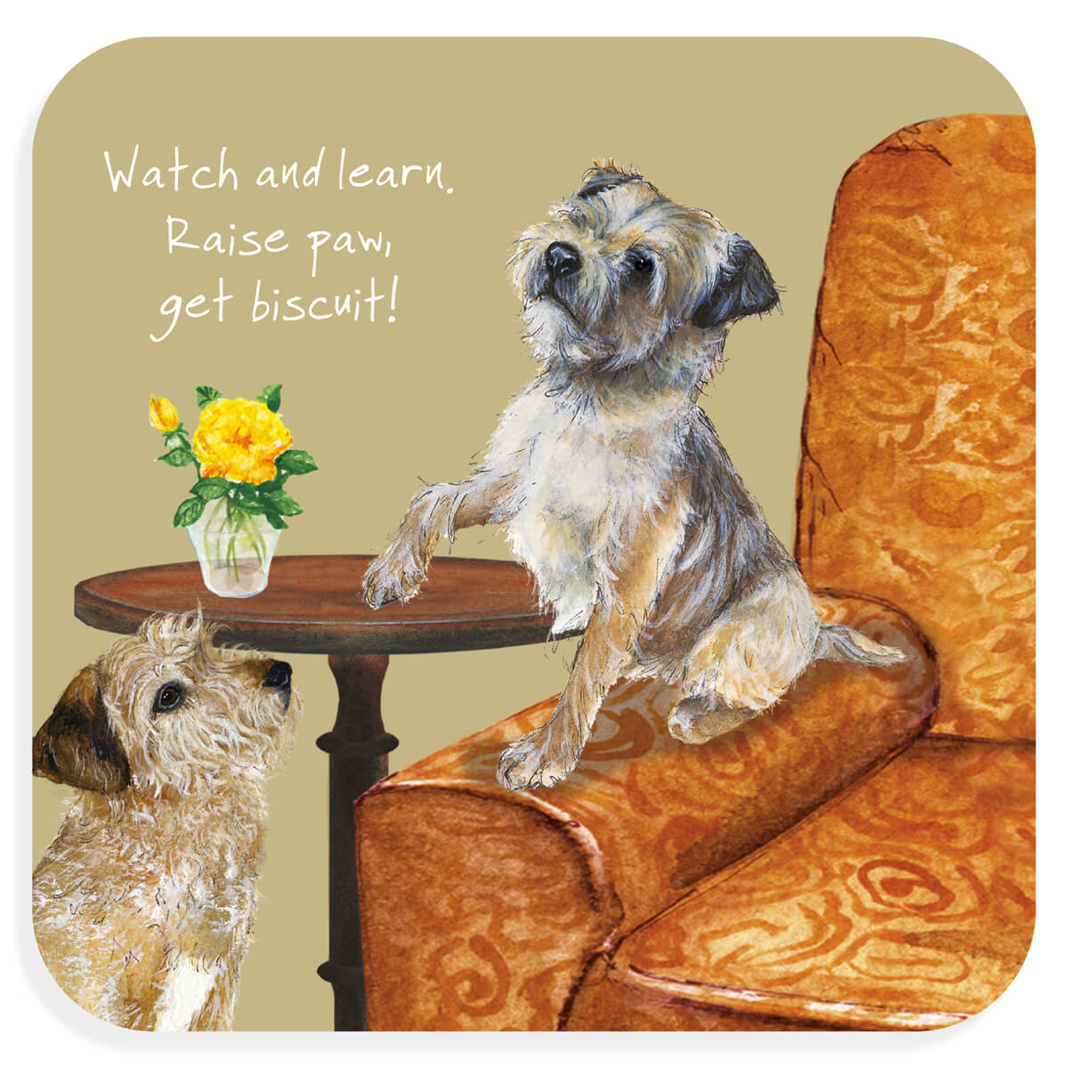 The Little Dog Laughed Coaster