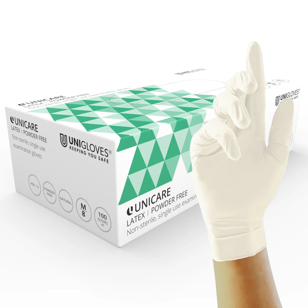 UniGloves UniCare Latex Single Use Gloves
