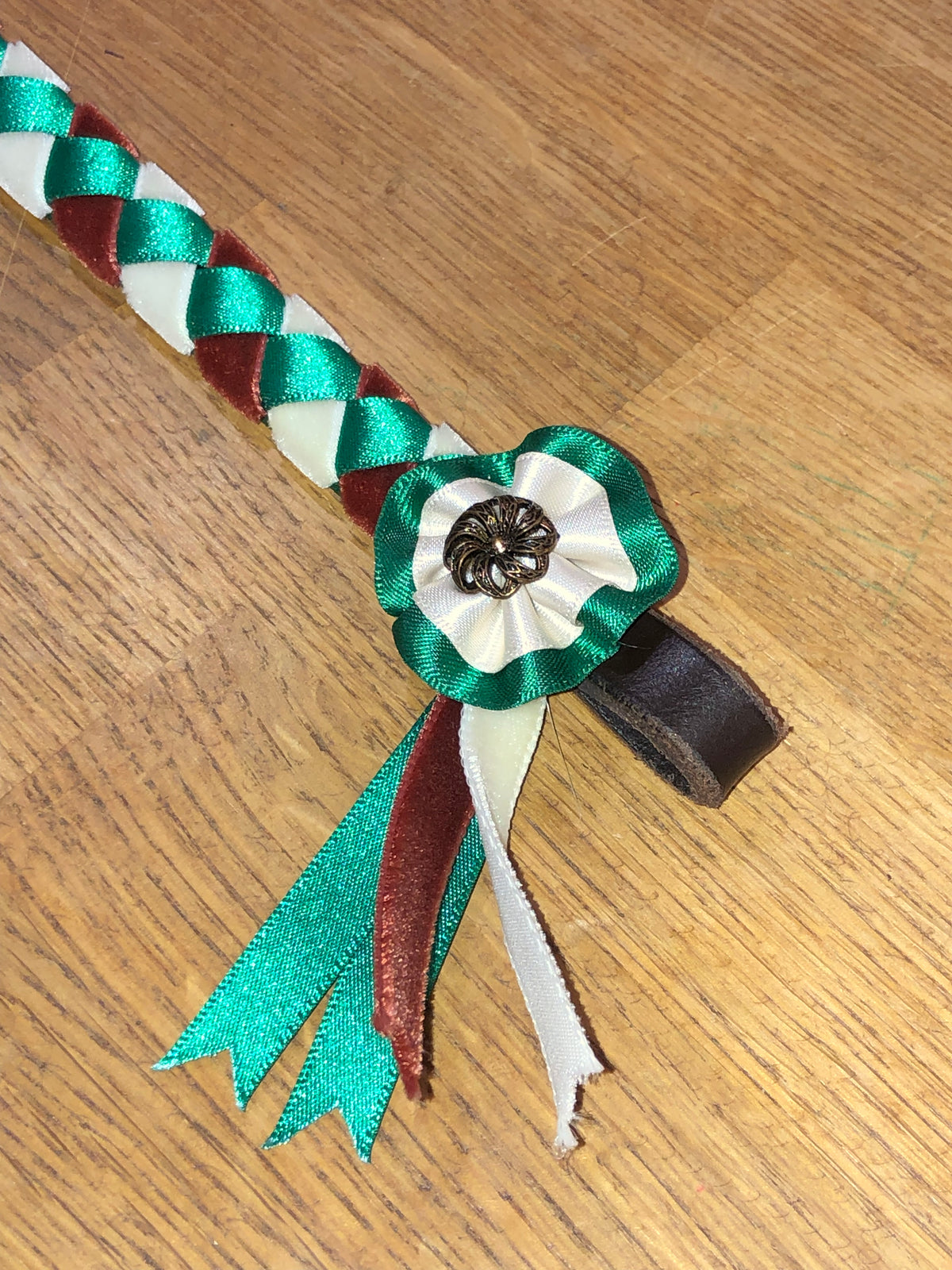 IVHorse Velvet Ribbon Rosette Browband