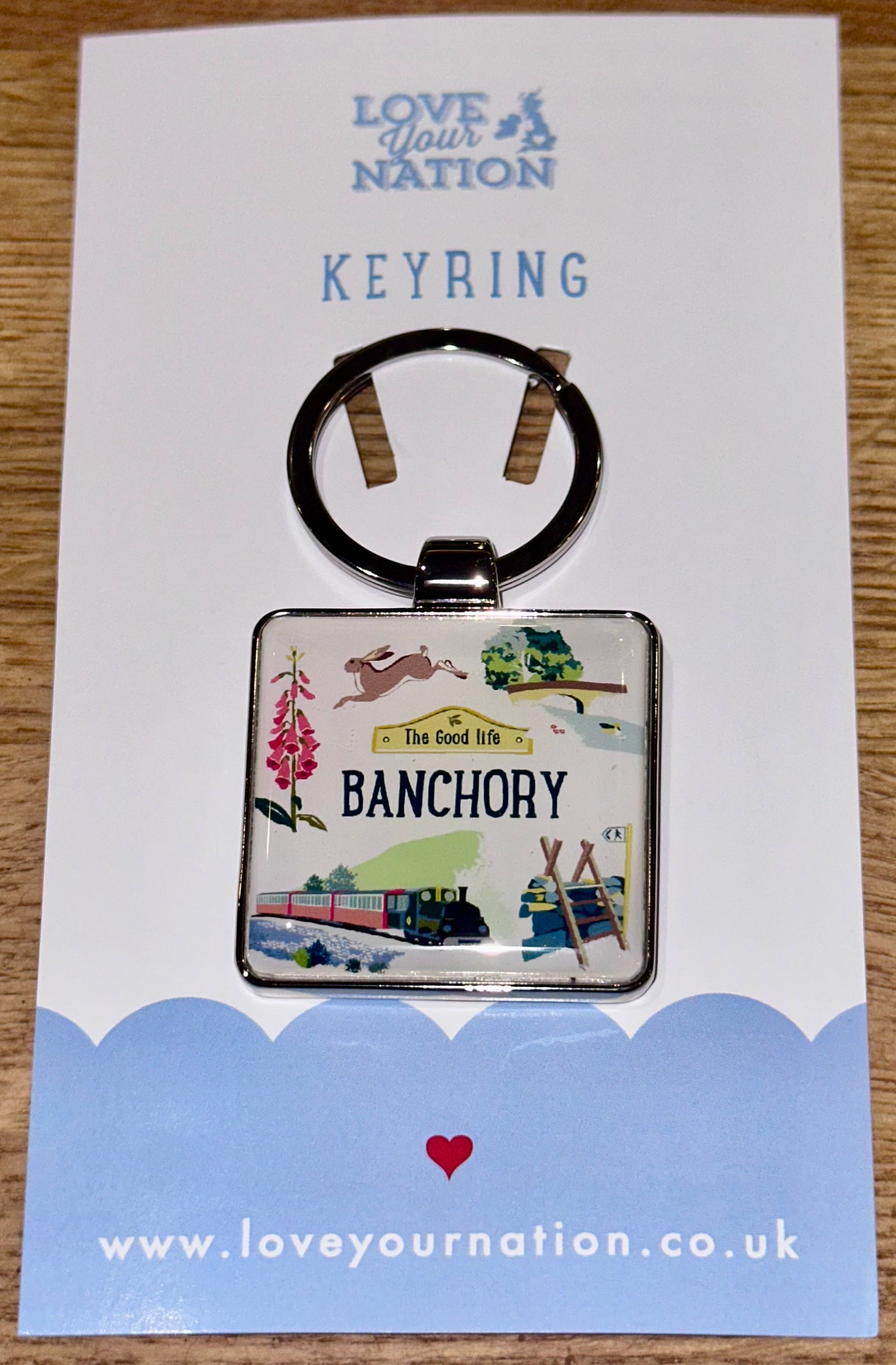 Key Rings Country Love Your Nation British Made Metal Keyring | Country Ways