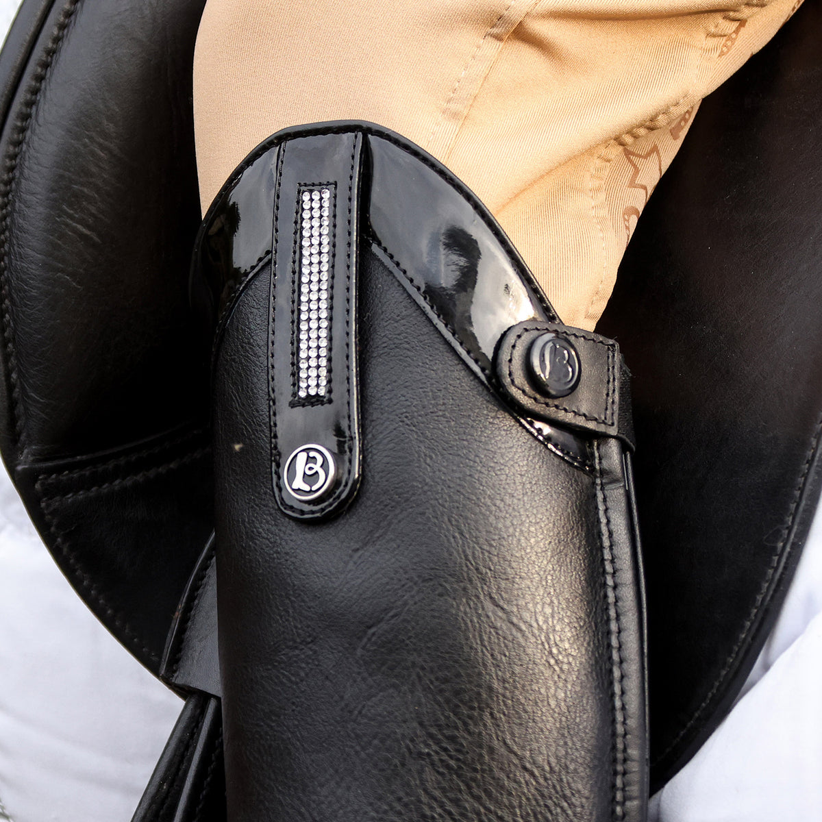 Brogini Kids Como Piccino Patent Top Riding Boot