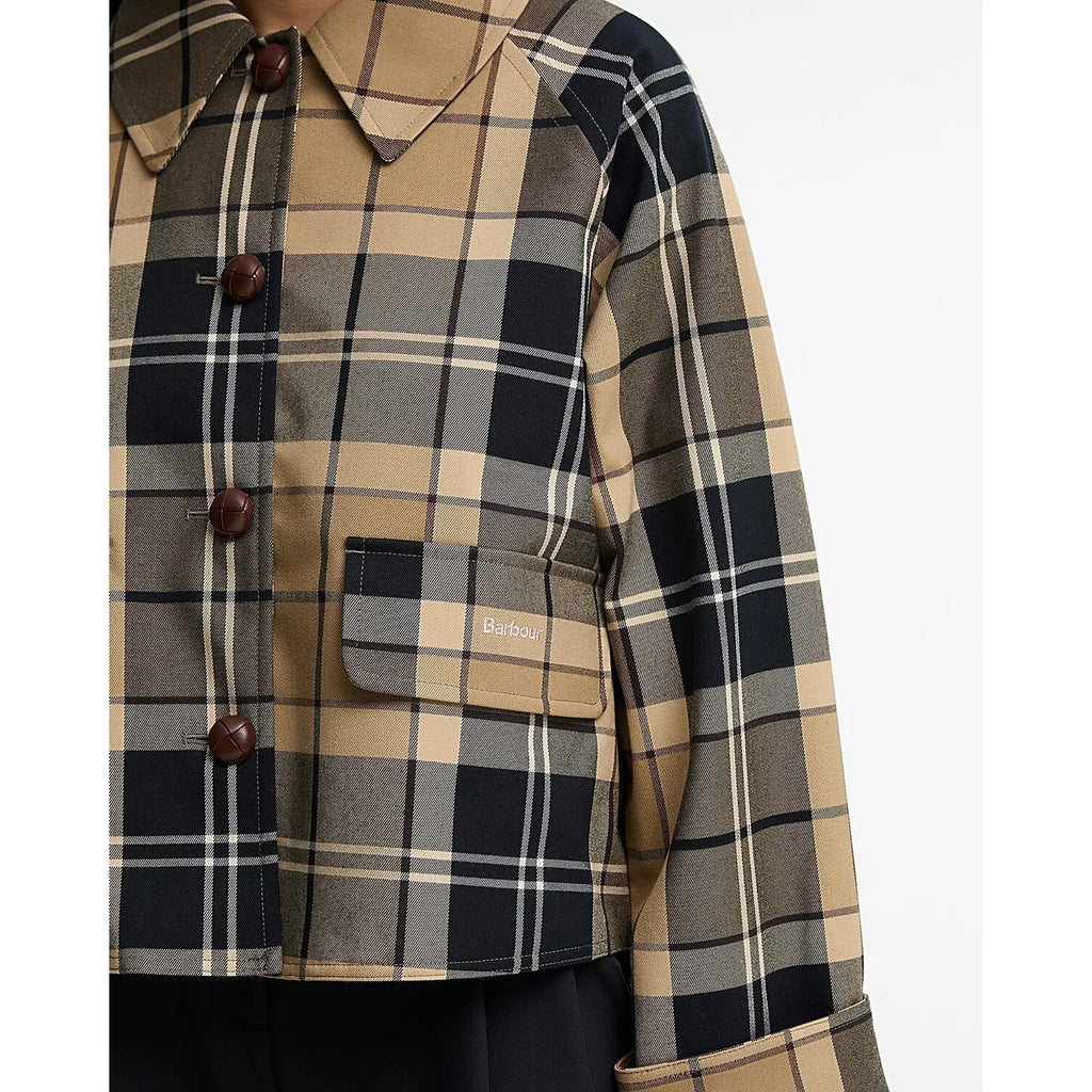 Barbour Women's Delilah Checked Showerproof Jacket SU26 | Country Ways