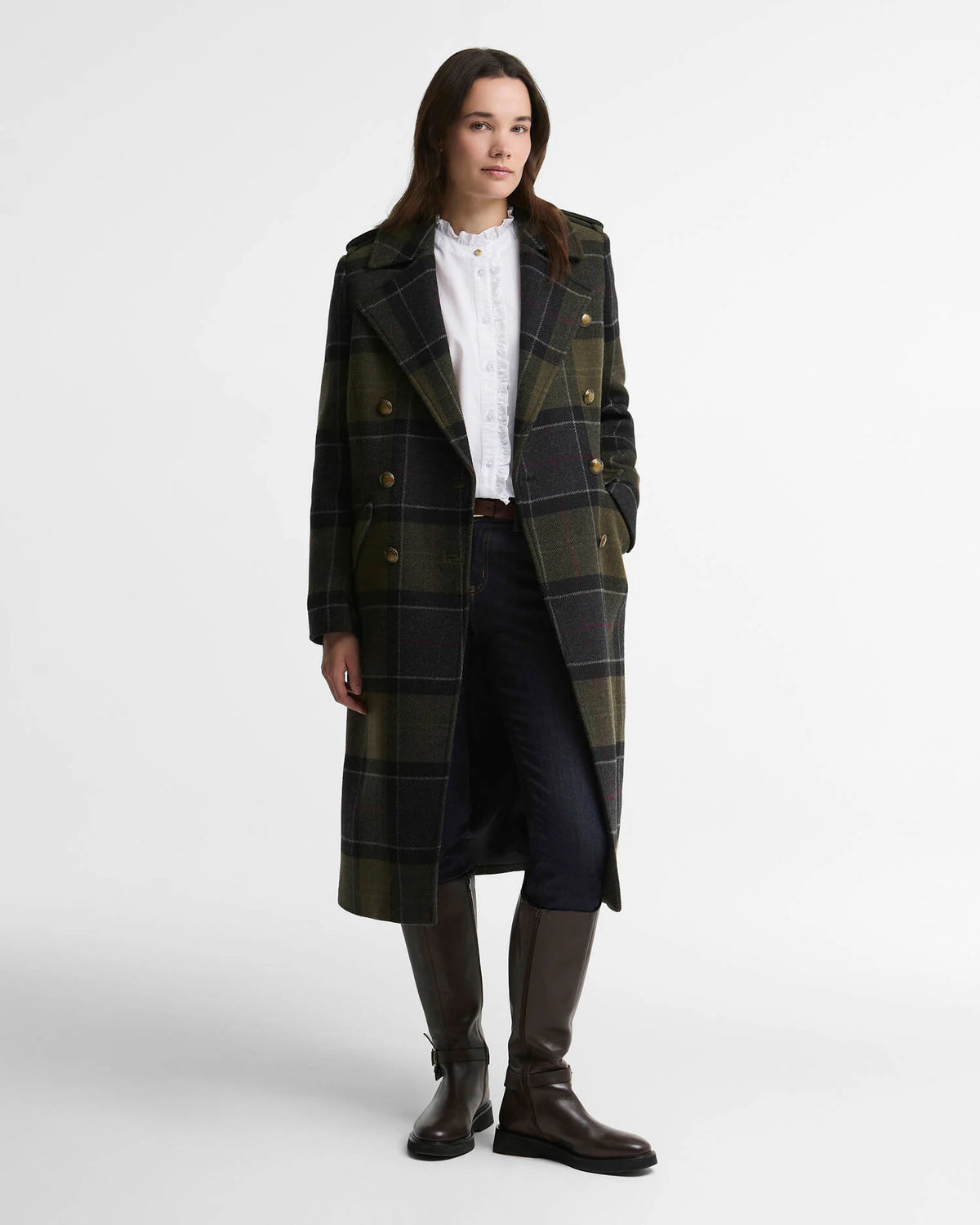 Barbour Women's Cottesmore Checked Wool Coat AW26