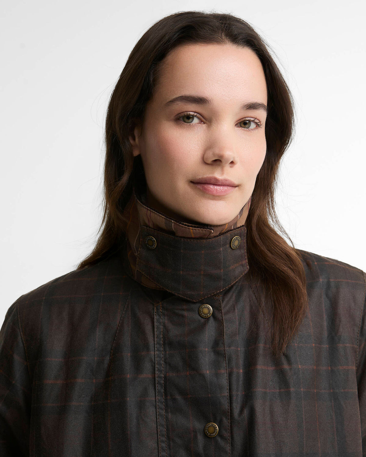 Barbour Women's Modern Checked Border Wax Jacket