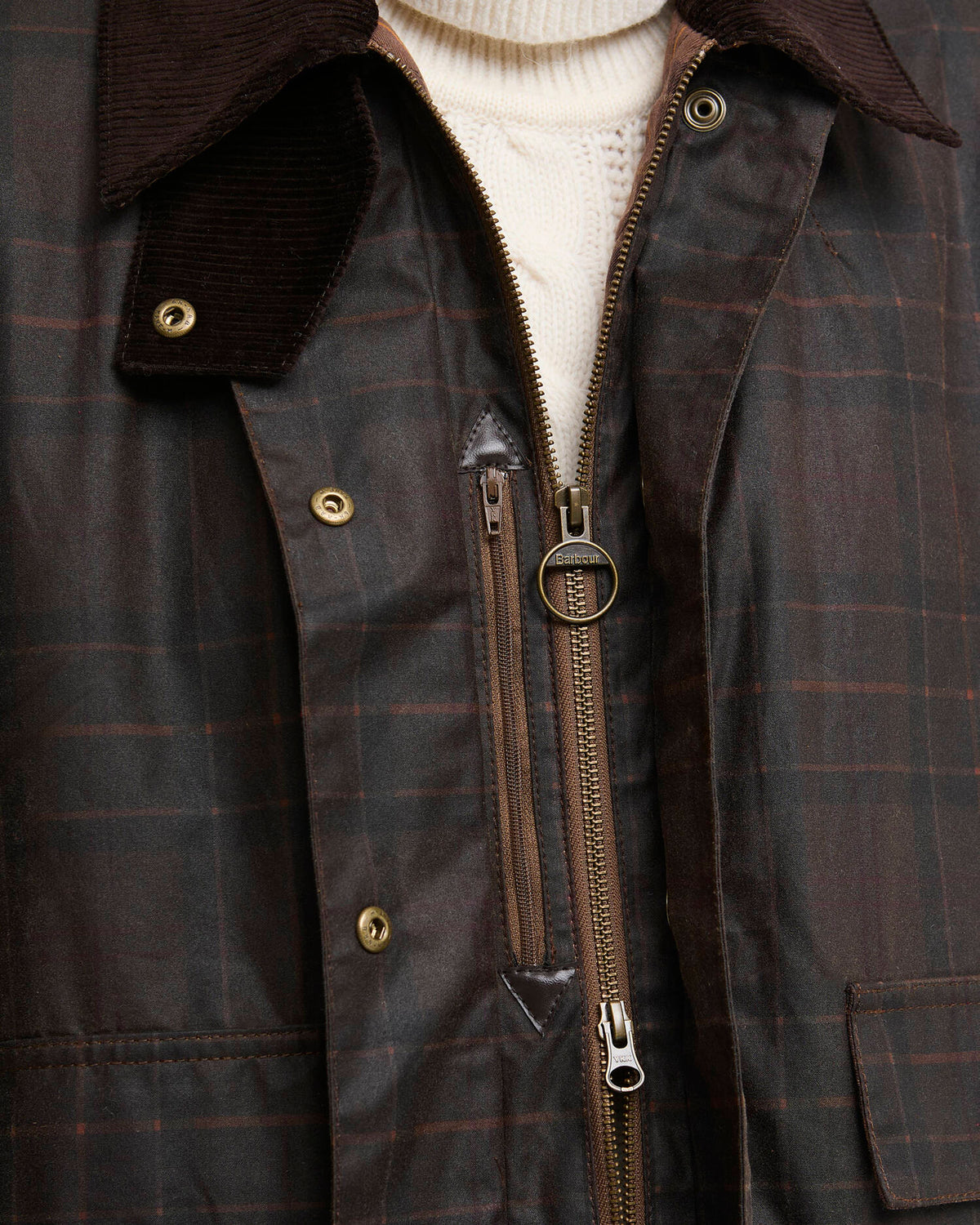 Barbour Women's Modern Checked Border Wax Jacket