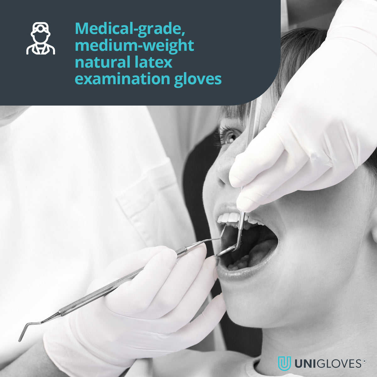UniGloves UniCare Latex Single Use Gloves
