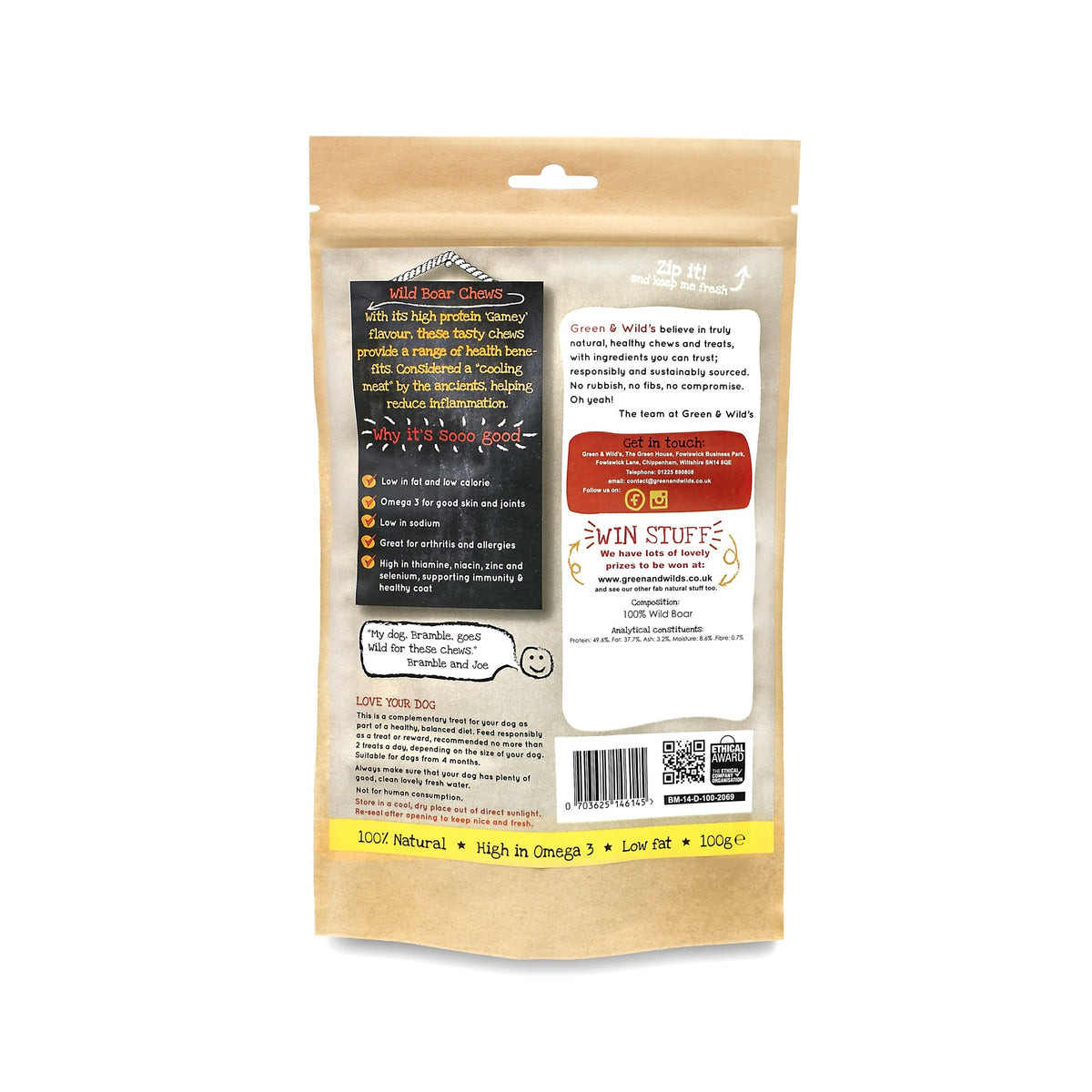 Green & Wild's Wild Bill's Wild Boar Chews