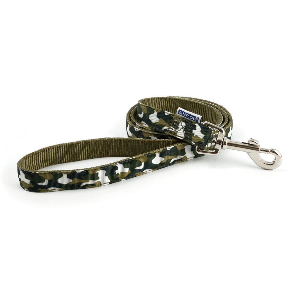 Ancol Green Combat Lead 1M X 19mm - Country Ways