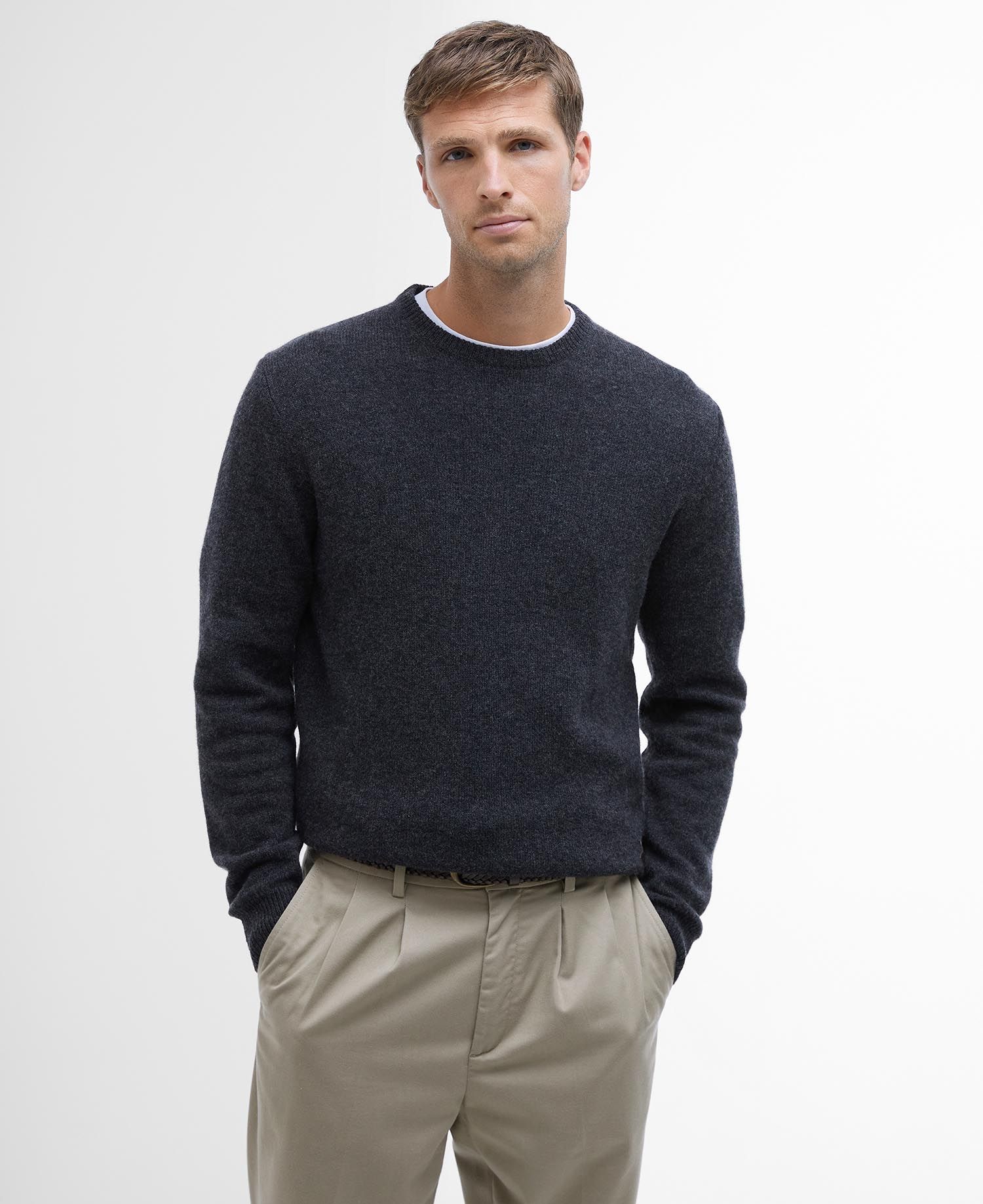 Barbour Essential Lambs Wool Crew Neck Country Ways