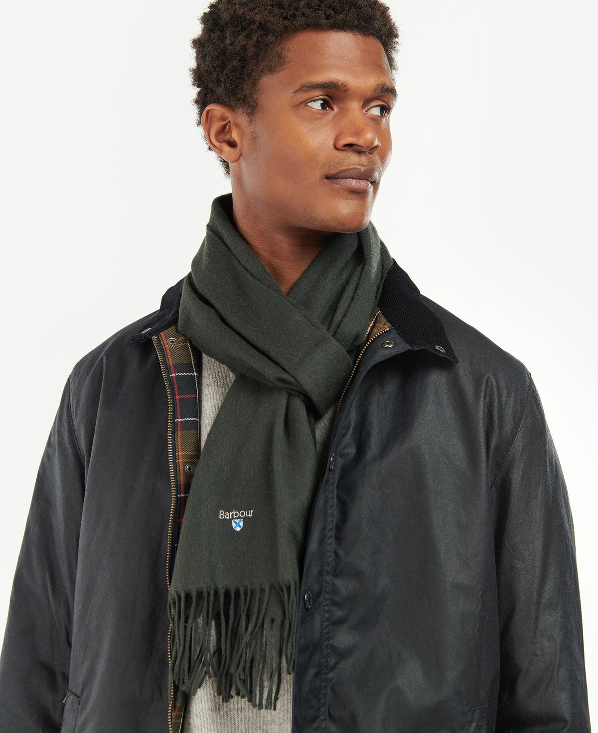 Barbour Plain Lambswool Scarf - Country Ways