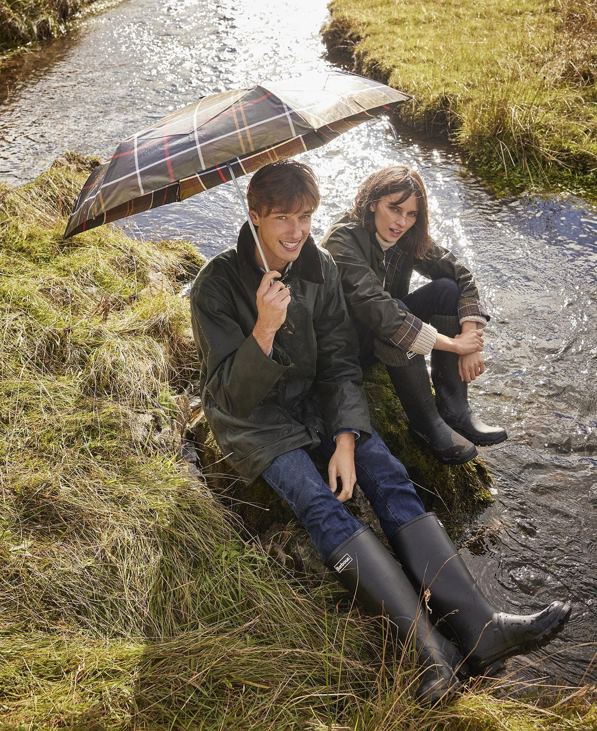 Barbour Tartan Walker Umbrella - Country Ways