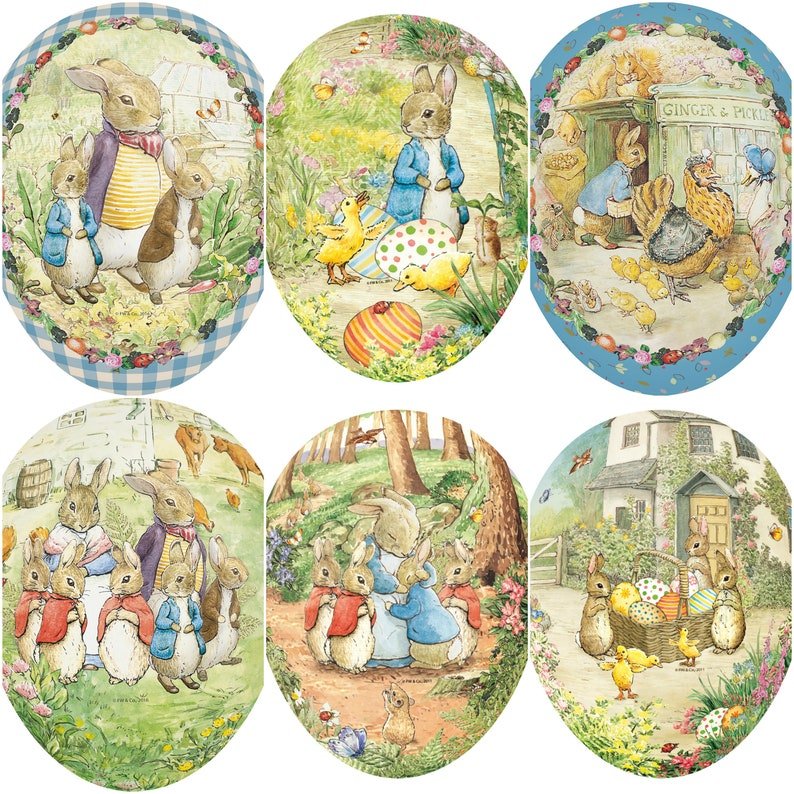 Beatrix Potter Cardboard Easter Egg 15cm x 6cm (100g) - Country Ways