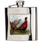 Bisley 6oz Square Pheasant Flask in Presentation Box - Country Ways