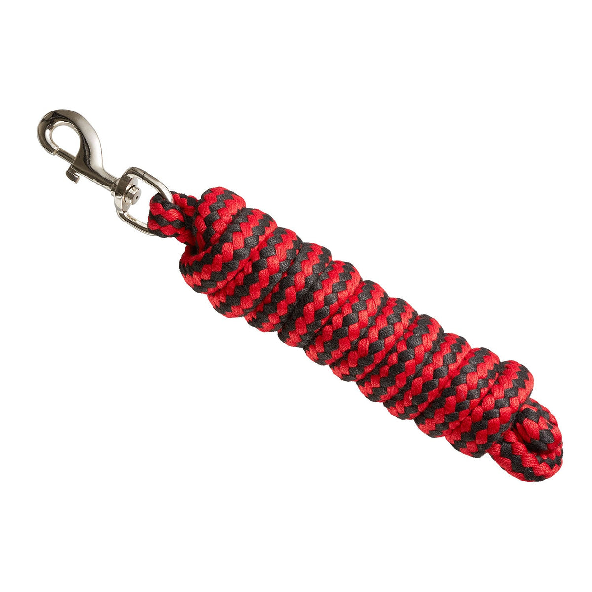 Bitz Soft Handle Leadrope with Trigger Clip Black/Red - Country Ways