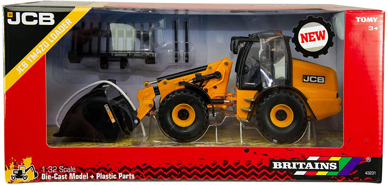 BRITAINS LC43387 JCB TM420S LOADER BLACK LE 1:32 Modellino BRITAINS LC43387 JCB TM420S LOADER BLACK LE 1:32 Modellino