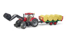 Bruder Case IH Optum 300CVX Toy Tractor and Bale Transport Trailer - Country Ways