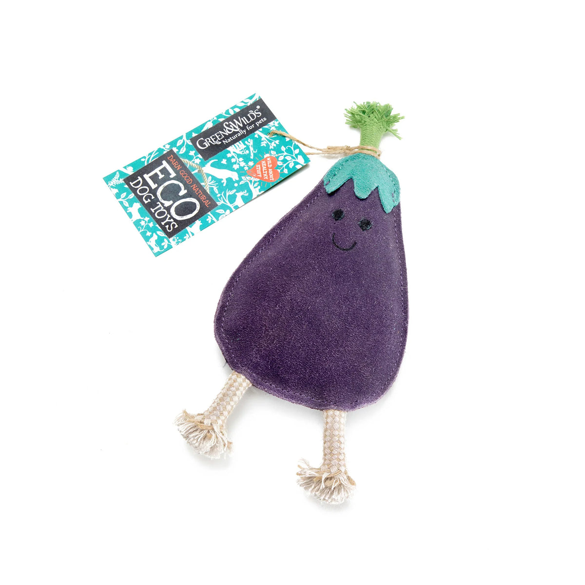 Green & Wild's Austin the Aubergine ECO Dog Toy