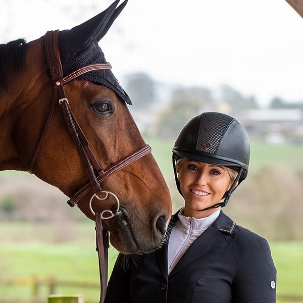 Charles Owen AYR8 Plus Leather Look Riding Helmet - Country Ways